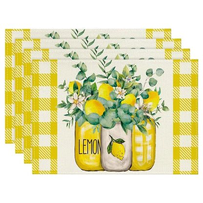 Lemon Summer Placemats 12 X 18 Inch