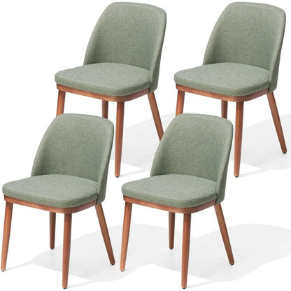 Upholstered Dining Chairs Set of 4, Modern Kitchen Chair with Back, Fabric
