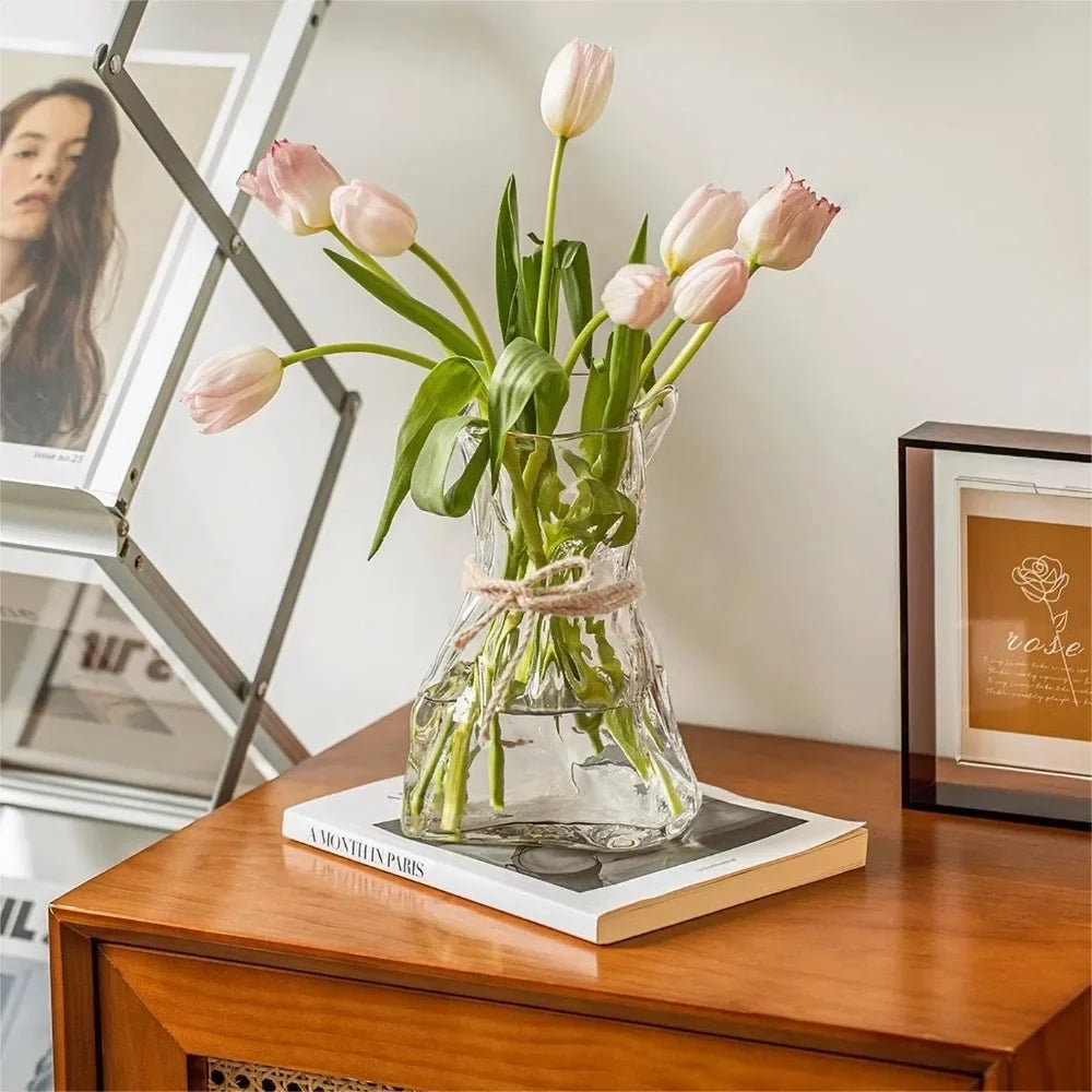 6 inch small glass vase