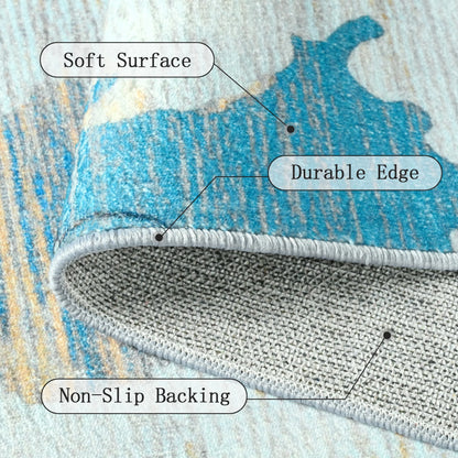 Elegant Floral Faux Wool Area Rug