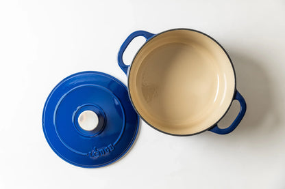 Lodge Cast Iron 5.5qt Red Enameled Dutch Oven  non stick cooking pot set