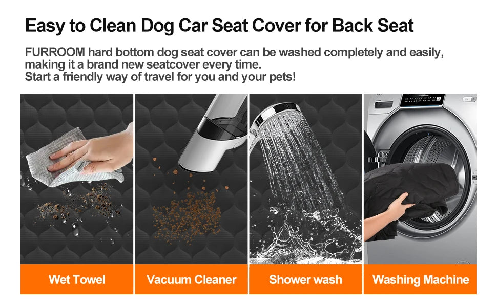 Waterproof Pet Travel Accessories Foldable Dog Car Rear Back Seat Protector