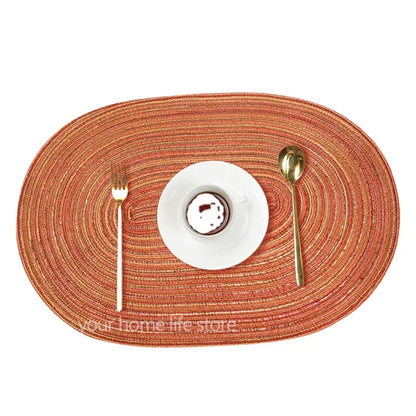 Placemats Set of 4,Heat resistant pad,Place Mat Washable Table Mats for Kitchen Dining Table Mixed Color Non-Slip Place mats