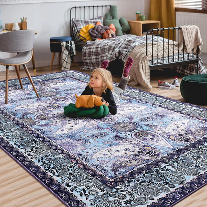 Soft Vintage Floral Area Rugs