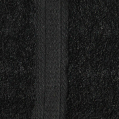 18 Piece 100% Cotton Towel Set, 4 Bath , 4 Hand and 10 Washcloths, Super Soft and Highly Absorbent Basic Solid Towel Set,Black