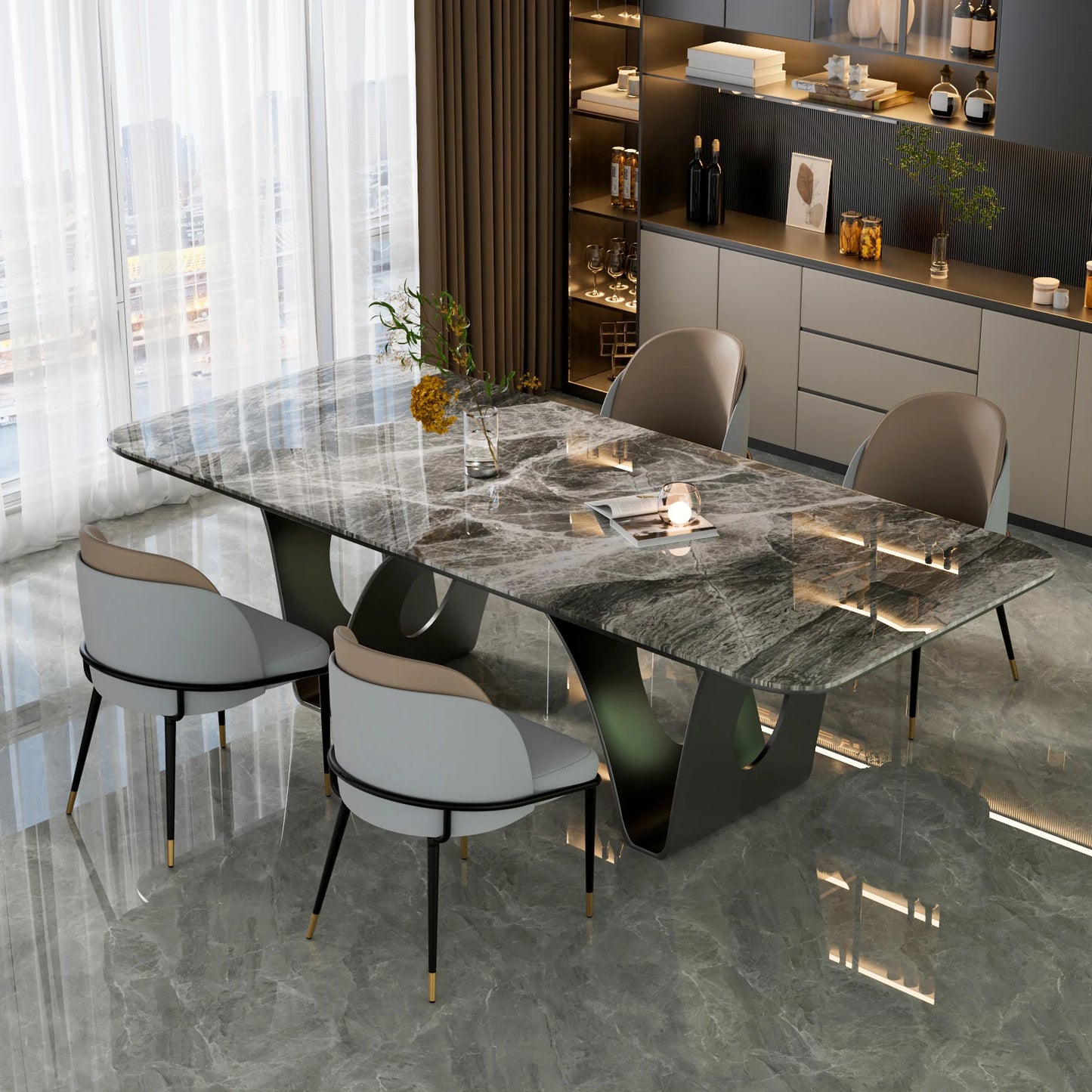 Luxury Set Of 2 Dining Chairs Kitchen Accent Leisure Microfiber Leather Living Room Chairs for Dining,Kitchen,Study Room