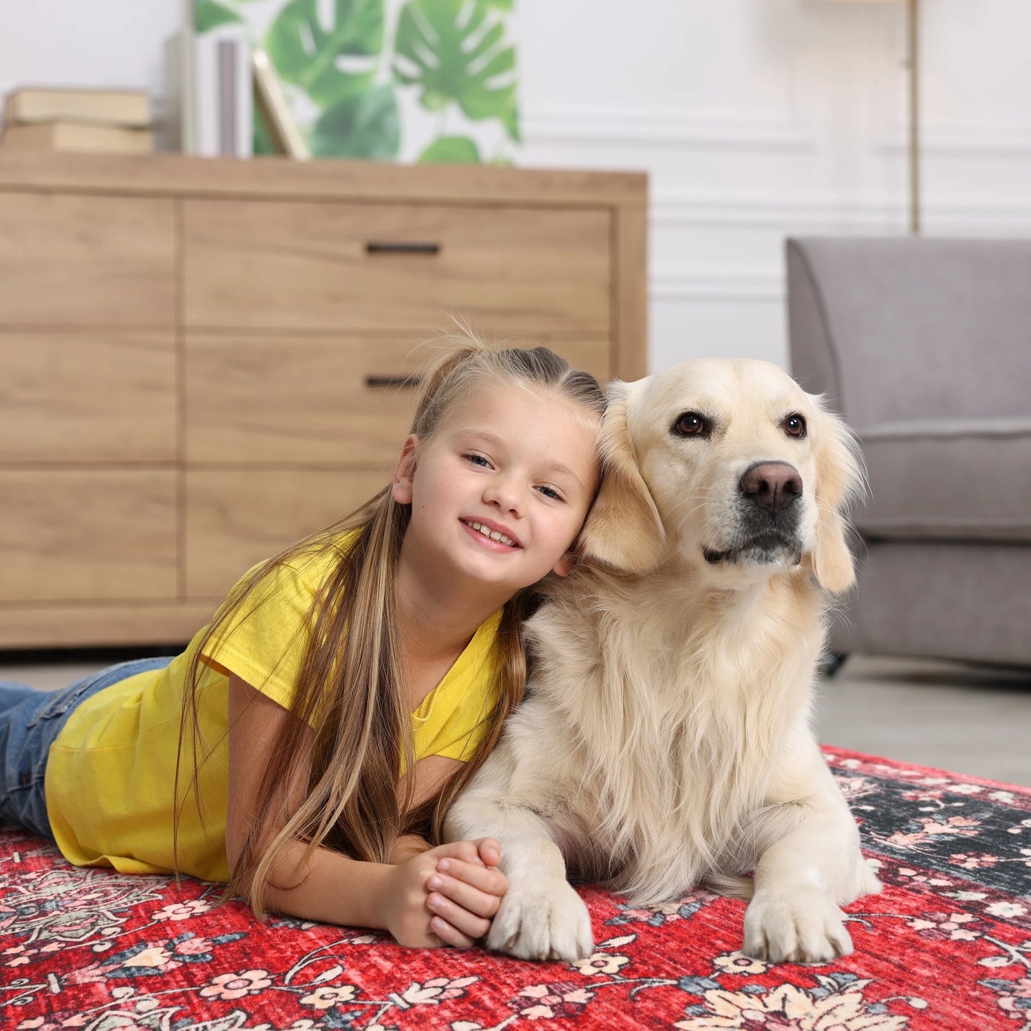 Vintage Area Rugs Low Pile Machine Washable