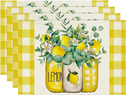 Lemon Summer Placemats 12 X 18 Inch
