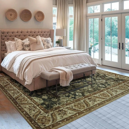 New Vintage Floral Rugs Soft Accent Large Area Rug Fluffy Carpet for Bedroom Living Room