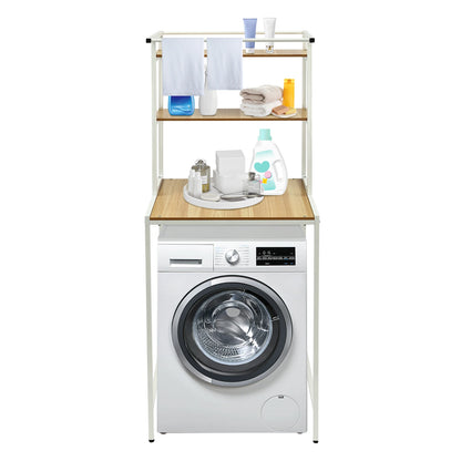 3 Tier Wooden Over The Washer and Dryer Storage Shelf  Washing Machine Storage Shelf for  Laundry Room