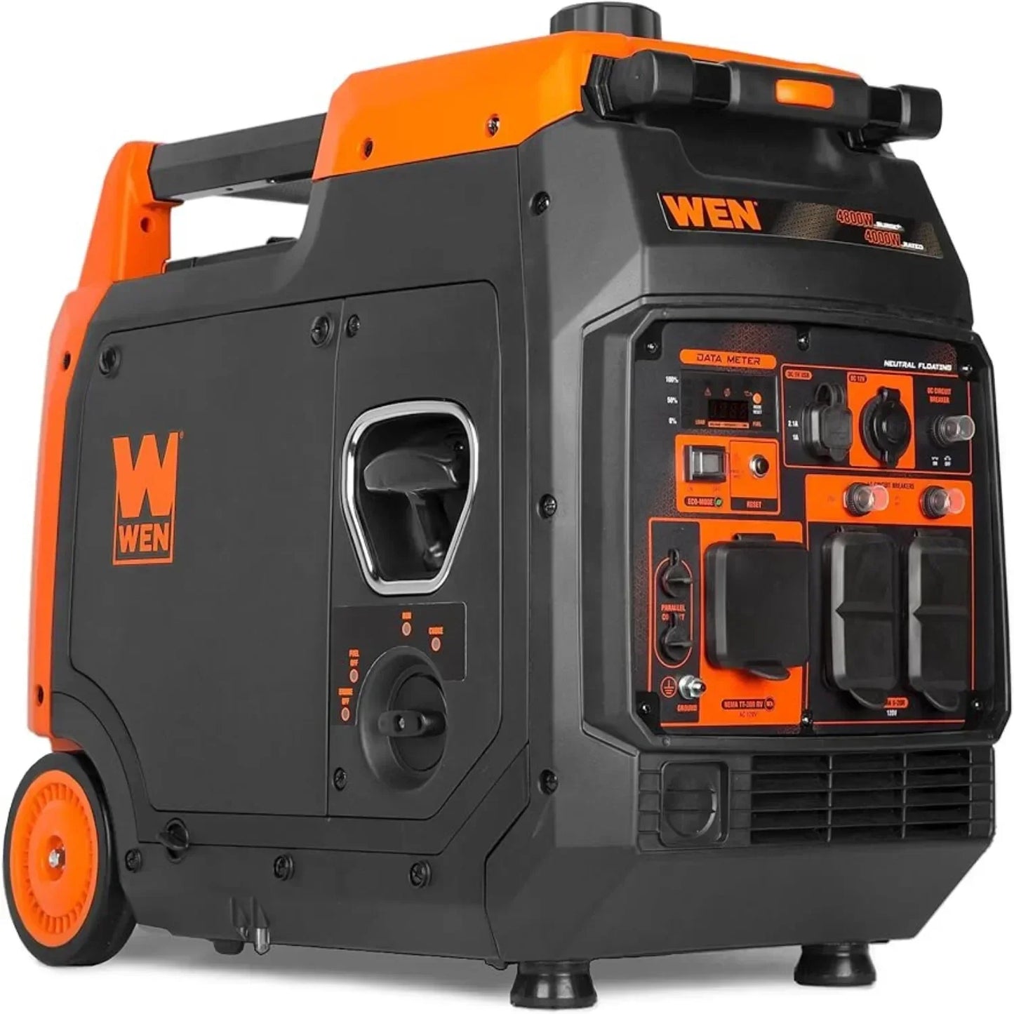 4800-Watt Portable Inverter Generator, RV-Ready, Quiet and Lightweight with Fuel Shut Off