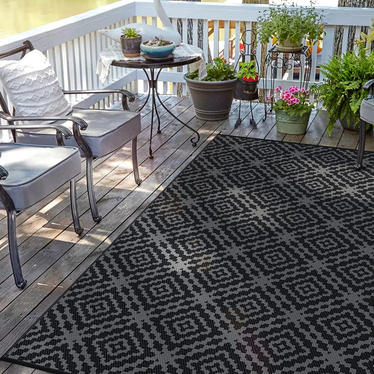 Indoor Outdoor Waterproof Patio  Area Rug