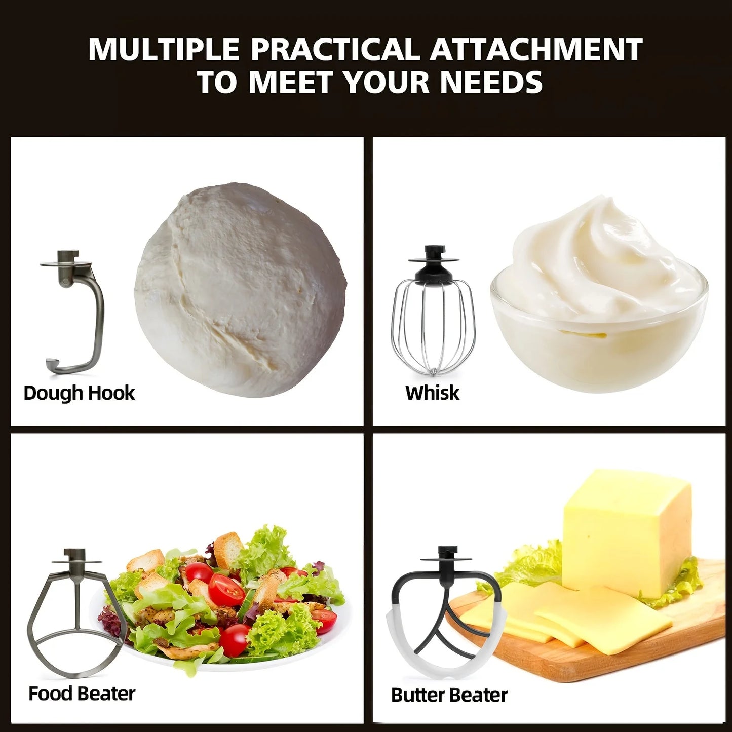 1pc CHEFTRONIC Stand Mixer, 5.5QT Tilt-Head Electric