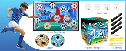 Football Ball Game Set for Kids Indoor Outdoor Soccer Train Sport Game Foldable Toys for 3 4 5 6 7 8 Years Old Boys Girls