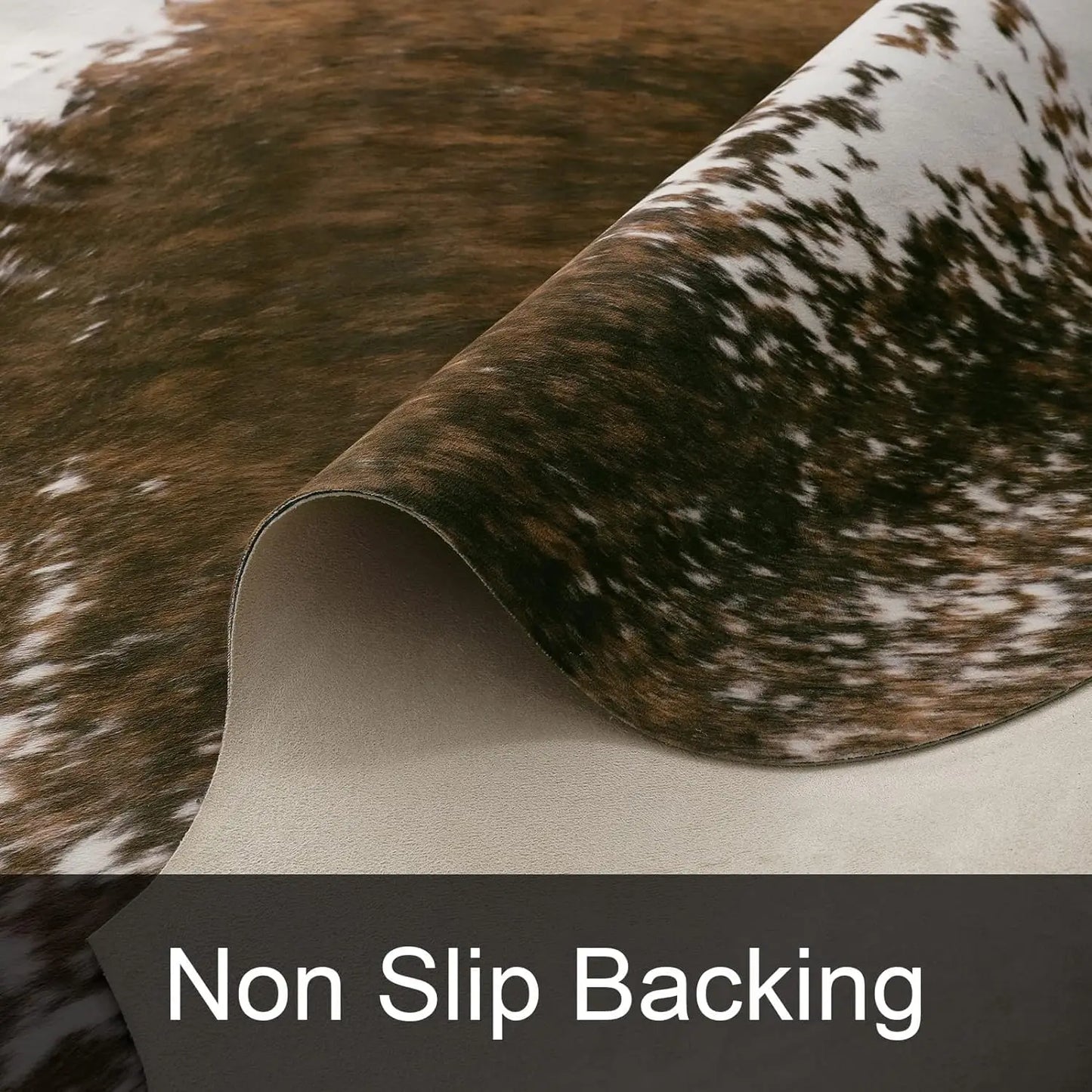 Faux Fur Animal Cow Hide Carpet ,Sturdy and Large Size Cow Print Rugs, Suitable for Bedroom Living Room Western Style