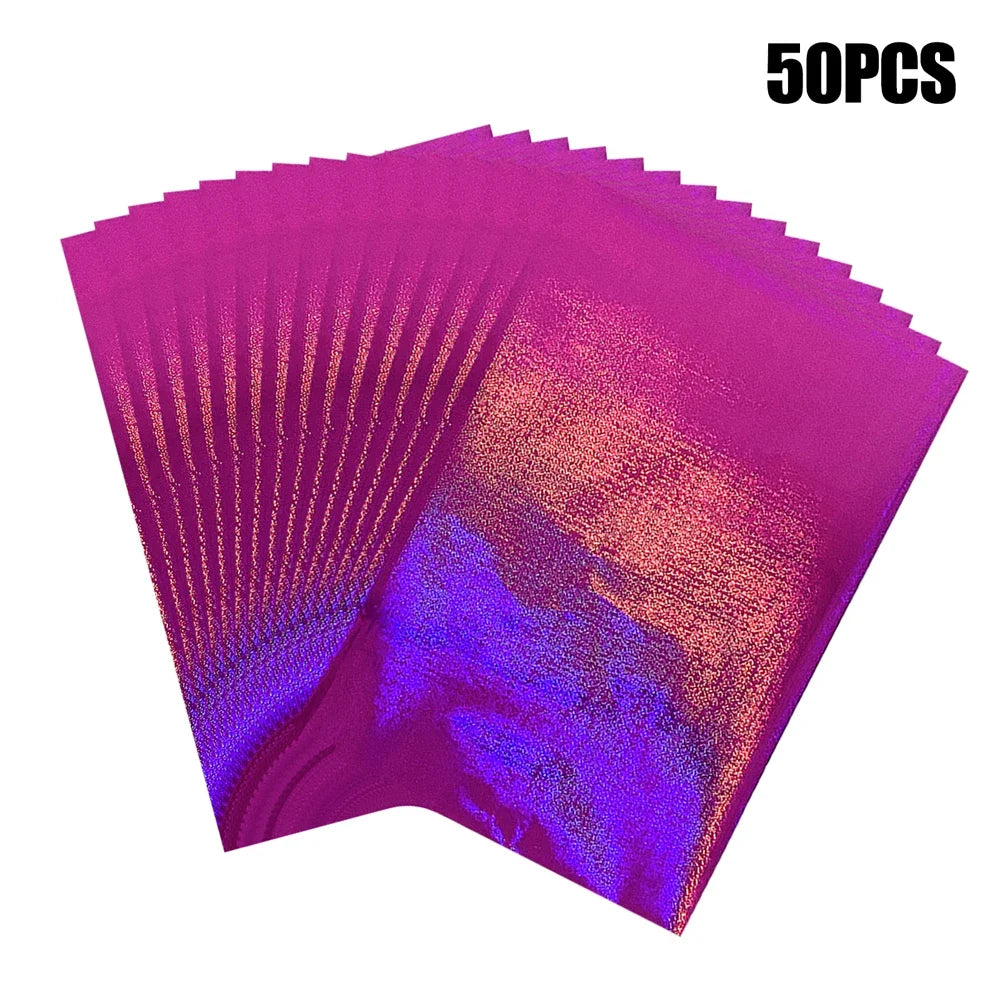 50pcs/pack 20x29cm Toner Hot Stamping Foil Paper A4 Toner Reactive Foil Foil By Laser Printer and Laminator For DIY Crafts Paper