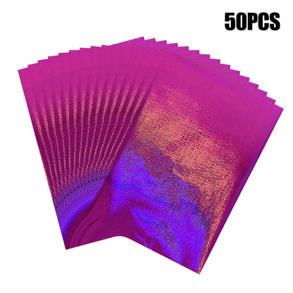 50pcs/pack 20x29cm Toner Hot Stamping Foil Paper A4 Toner Reactive Foil Foil By Laser Printer and Laminator For DIY Crafts Paper