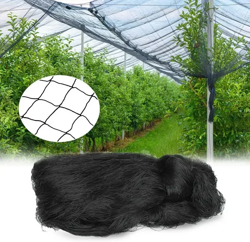 Bird Net 5 x 15 m Bird Net Hunting Nets Bird Nets Nylon Mesh for Protection of Orchards Vegetables Gardens Chicken Coops (Black)