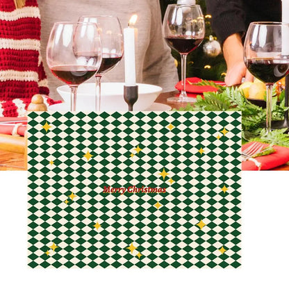Christmas Rectangular Tablecloths Rectangular Christmas Table Cloth Decoration Tool With Christmas Elements For Dining Table