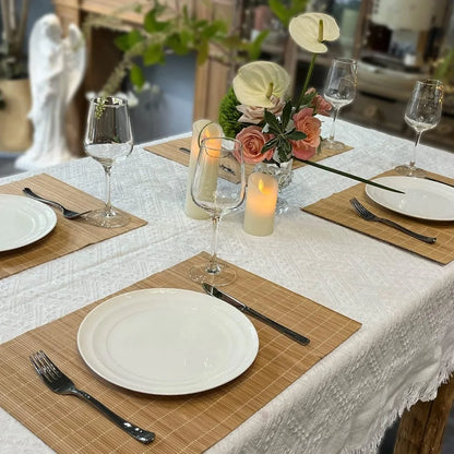 Set of 24 Bamboo Placemats 17.7X11.8Inch