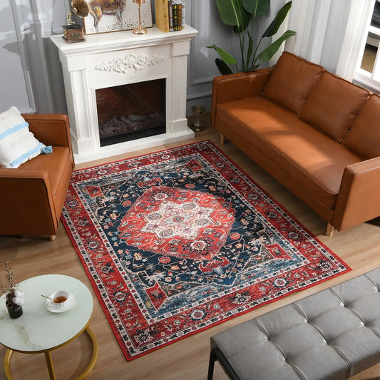 Vintage Bohemian Area Rug for Living Room, Bedroom