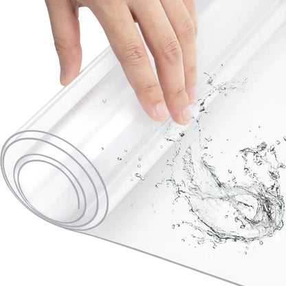 1.5mm Thick 24 x 48 Clear Vinyl Blotter Mat Table Protector, Plastic , Wipeable Easy Clean