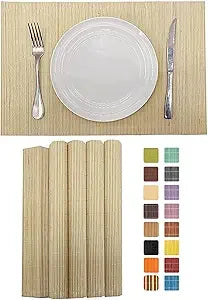 Set of 24 Bamboo Placemats 17.7X11.8Inch
