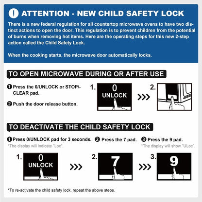 Compact 0.7 Cu ft Countertop Microwave Oven 700 Watts