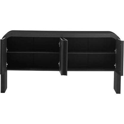 Storage Cabinet Sideboard for Kitchen, Modern Buffet Cabinet with Metal Handles and Adjustable Shelves for Living Room Corridor