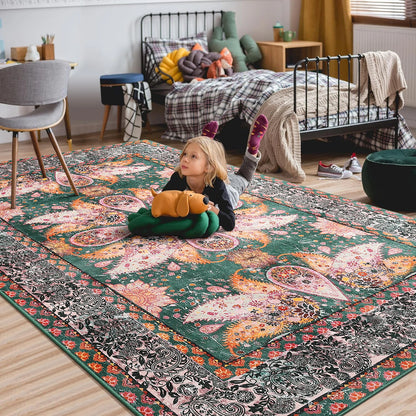 Soft Vintage Floral Area Rugs
