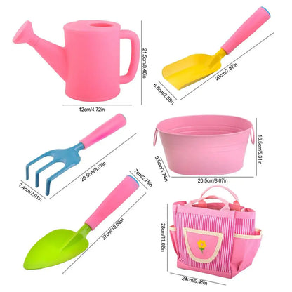 Kids Gardening Tool Set 6X Backyard Farm Lawn Digging Weeds Toys Creative Thinking Toddler Gardening Set