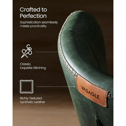 Dining Chairs Set of 6, Upholstered Kitchen Chairs, Comfortable Seat, Synthetic Leather with Stitching