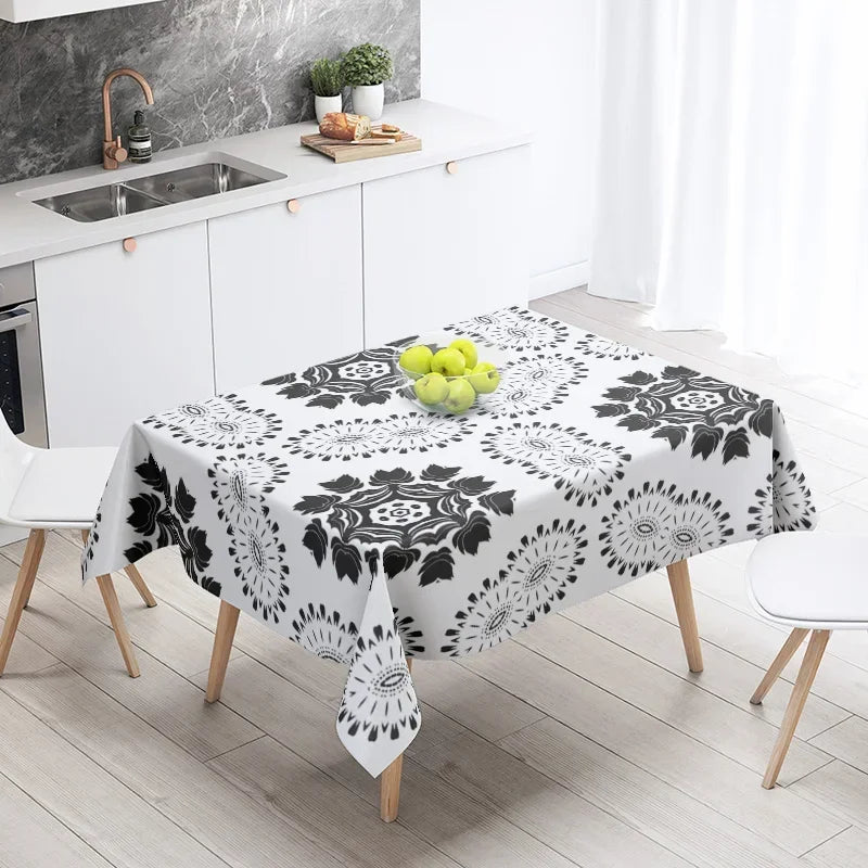 Home tablecloths dining decoration and rectangular table accessories waterproof cloth Anti-stain simple Modern abstract nordic