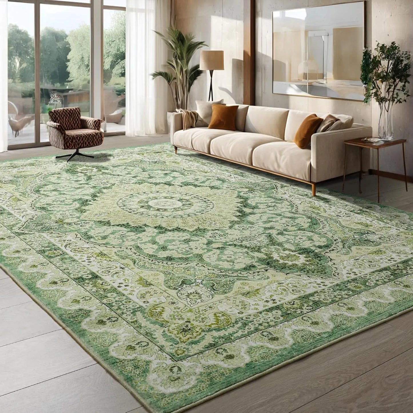 Non-Slip Low Pile Area Rugs ,Machine Washable