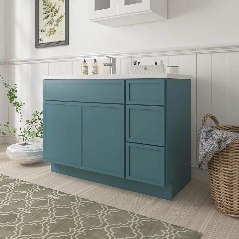 42" Unassembled  Bathroom Vanity - 2-Door & 3-Drawer Floor Cabinet