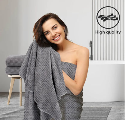 Bath Towel Set Pack of 2, (27 x 54 Inches) Microfiber Ultra Soft Highly Absorbent Bath Towel