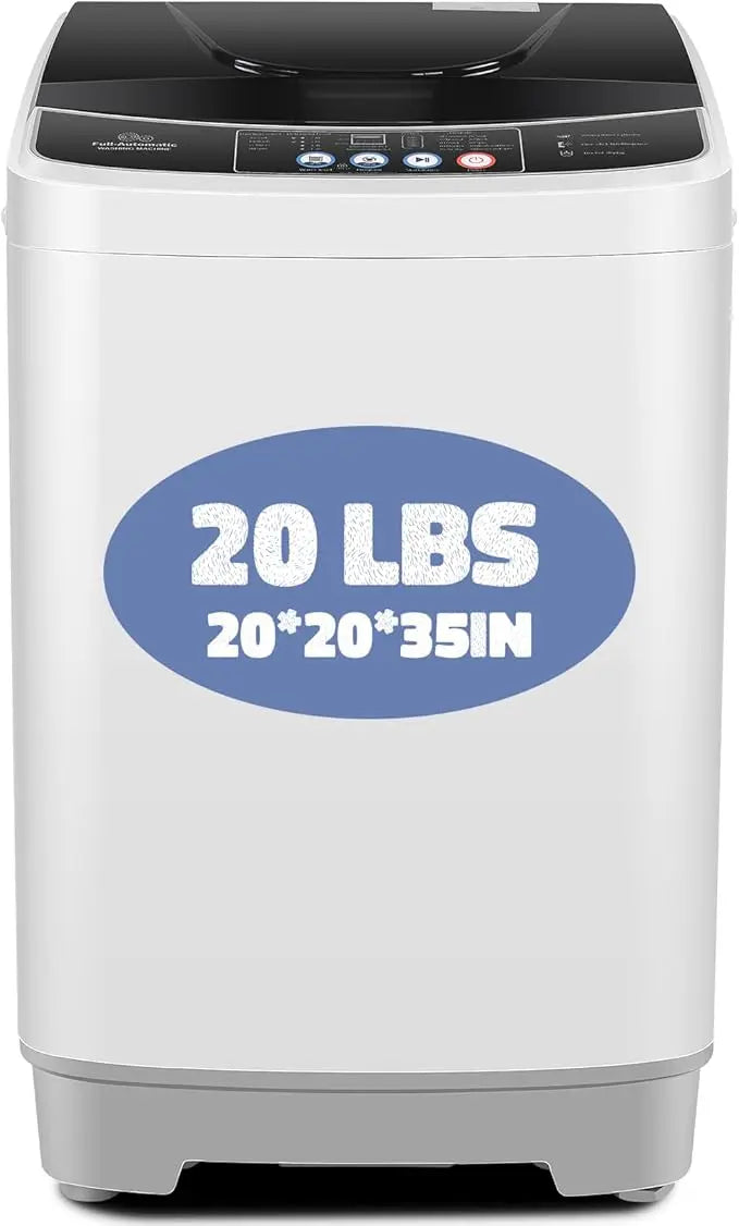 Portable Washing Machine, 20Lbs Capacity Full-Automatic Portable Washer, 2.8Cu.ft Washer and Dryer Combo with Drain Pump