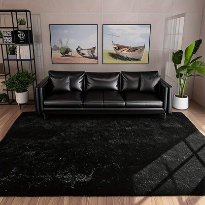 Large plush area rug, decorative for living room, super soft and fluffy plush rug for bedroom