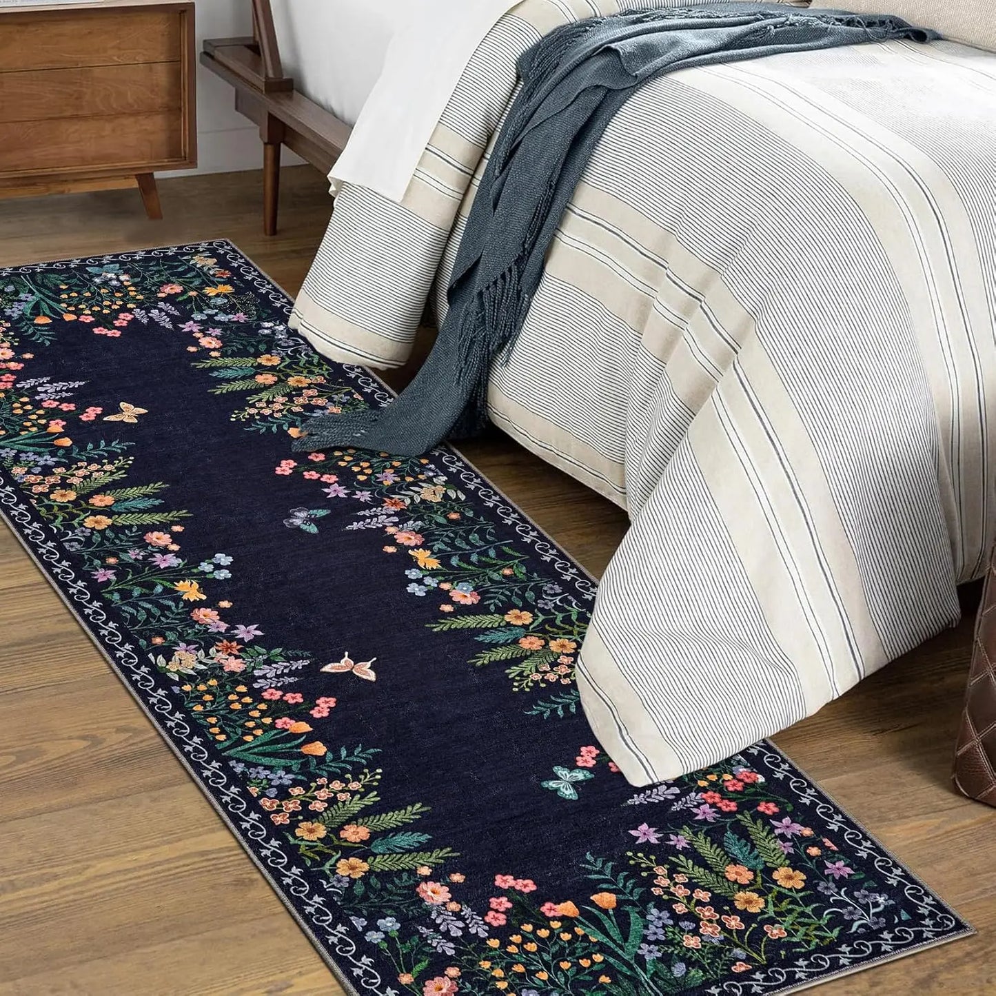 Washable Floral Rug ,Soft ,Non Slip