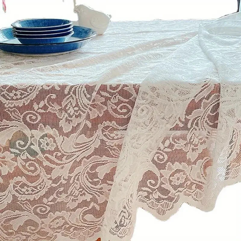 1pc new style French peony lace tablecloth, suitable for parties, dining table and home decoration