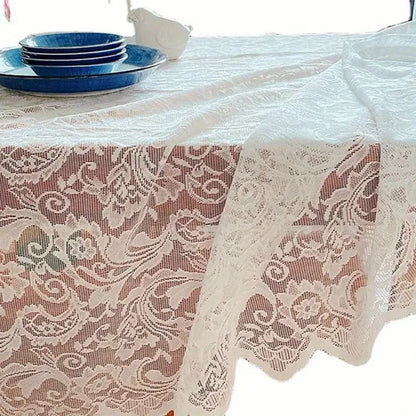 1pc new style French peony lace tablecloth, suitable for parties, dining table and home decoration