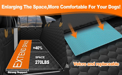 Waterproof Pet Travel Accessories Foldable Dog Car Rear Back Seat Protector