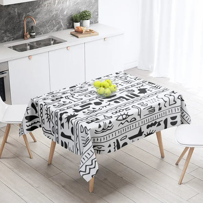 Home tablecloths dining decoration and rectangular table accessories waterproof cloth Anti-stain simple Modern abstract nordic