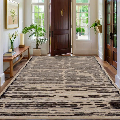 Washable Modern Stripe Carpet Non Slip