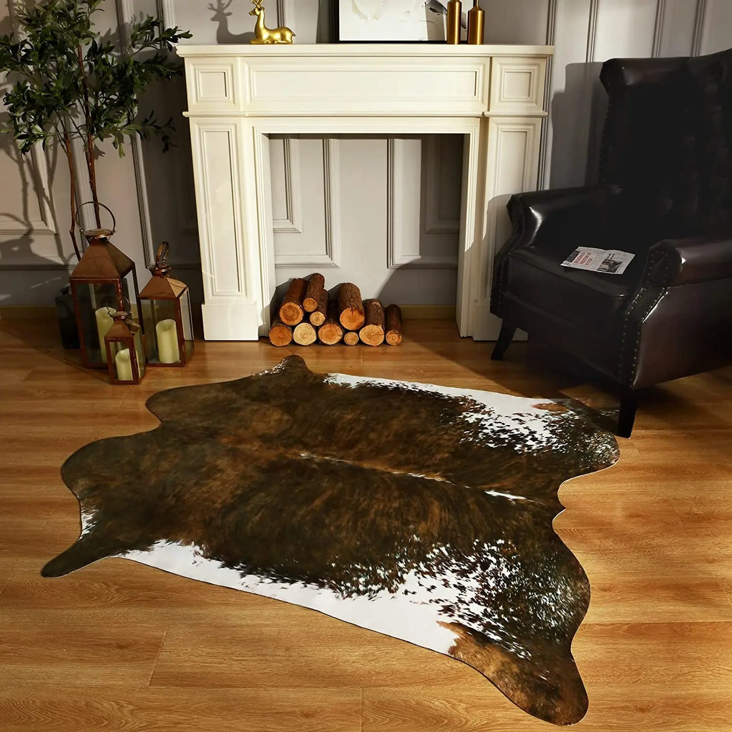 Animal Print Rug faux fur cowhide