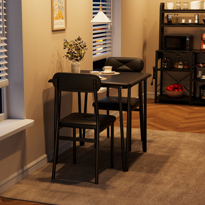 Small Dining Table Sets for 2 with Upholstered Chairs