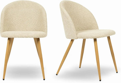 Dining Chairs Set of 2, Kitchen Dining Room Chairs with Soft Velvet Seat/Metal Legs