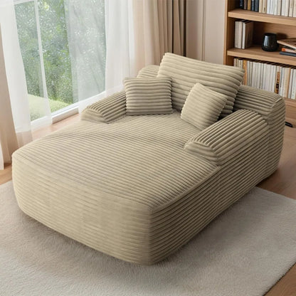 68'' Plush Corduroy Cloud Couch, Fluffy Oversized Sofa Bed for Bedroom Living Room, Comfy Boneless