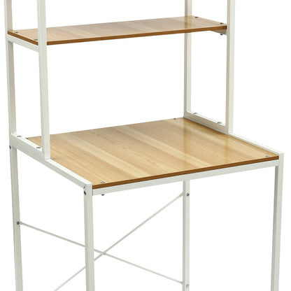 Over Washer and Dryer Storage Shelves 3 Tiers Standing Clothes Drying Rack with Basket for Laundry Room Balconies Porches