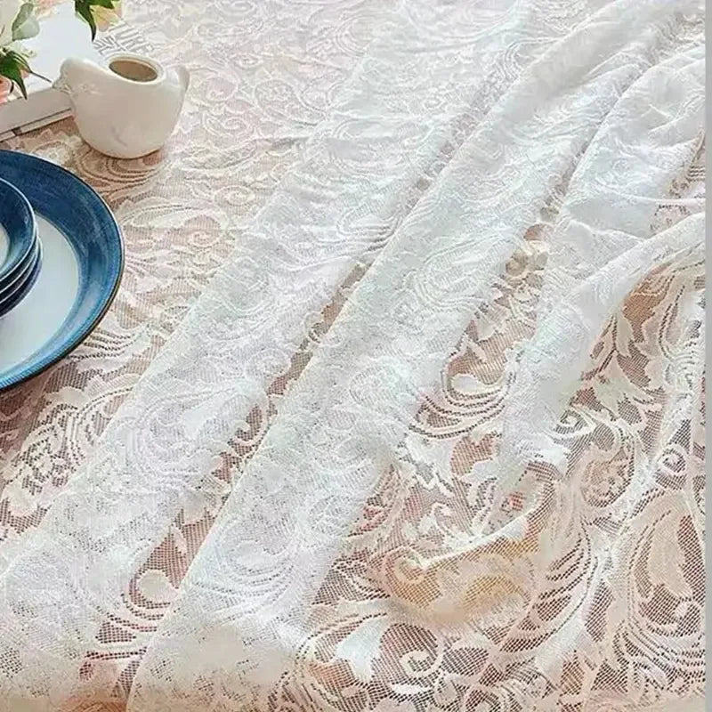 1pc new style French peony lace tablecloth, suitable for parties, dining table and home decoration